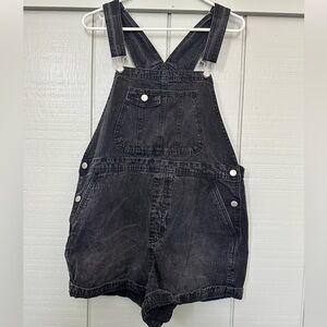 No Boundaries Charcoal Denim Overalls